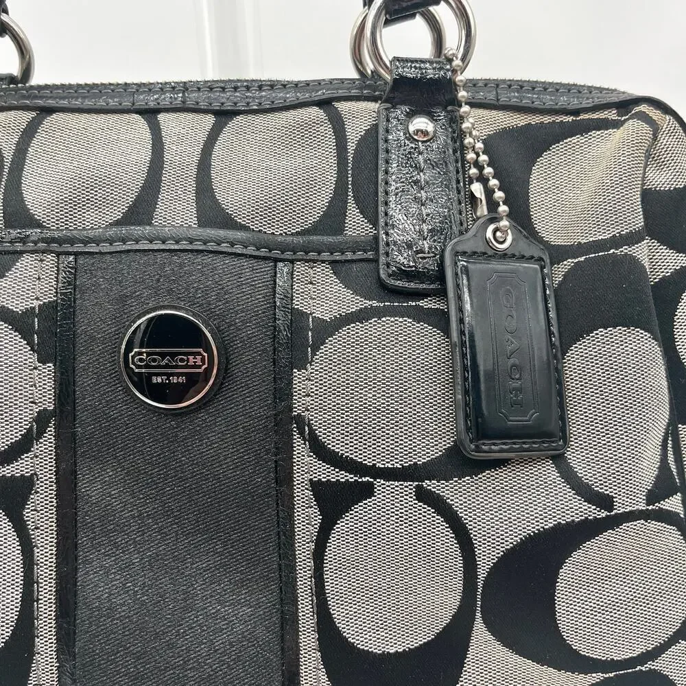 COACH Signature Satchel, Black